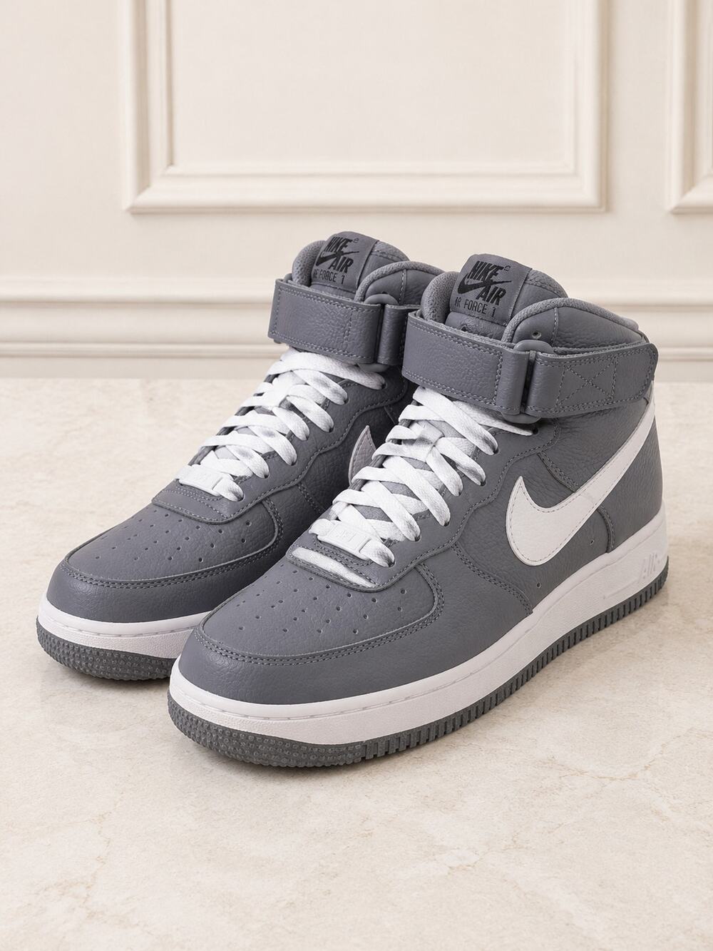Nike Air Force 1 High By You Gray White Women’s 5.5 NIB No Lid